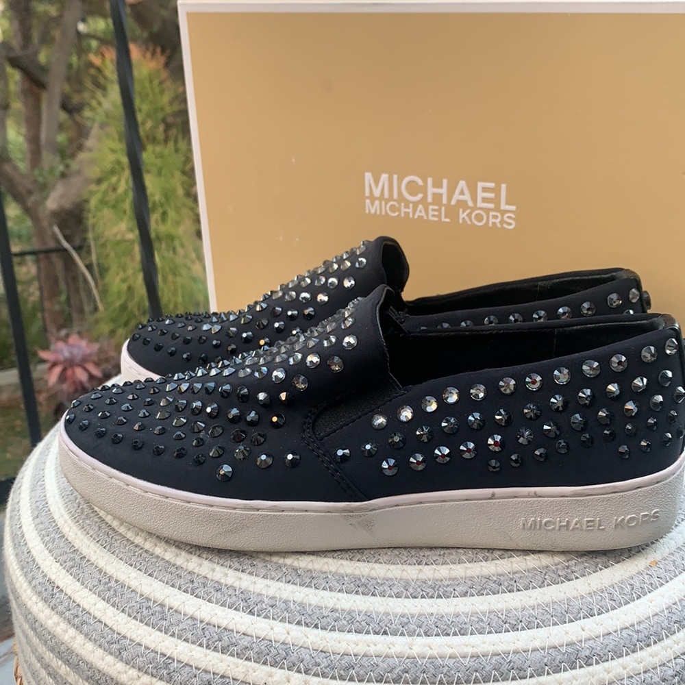 Michael Kors Black slip-on tennis shoes size 8